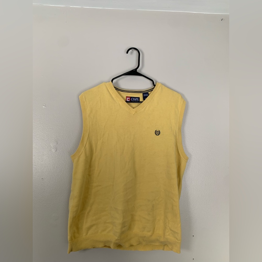 Yellow sweater vest